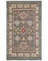 4x6 Brown Kuba Afghan Hand Knotted Wool Area Rug